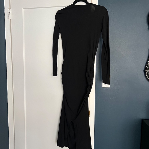 James Perse Black Midi T-Shirt Dress - Picture 2 of 4